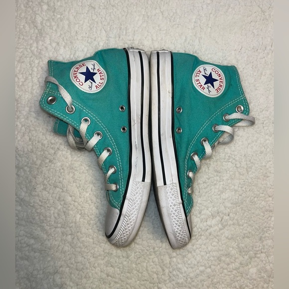 Converse Chuck Taylor All Star Hi Canvas Sneaker Teal / White Women’s Size 7.5 - Picture 3 of 7